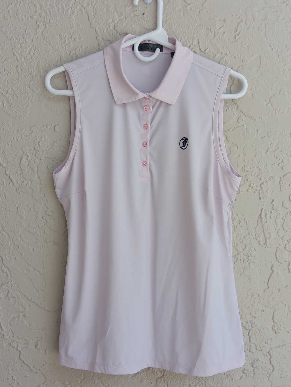 G/FORE Blush Silky Tech Nylon Sleeveless Golf Polo Shirt Women's Size: Large